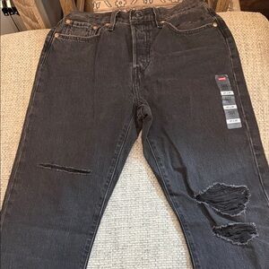 Levi's Charcoal Distressed Slim Jeans